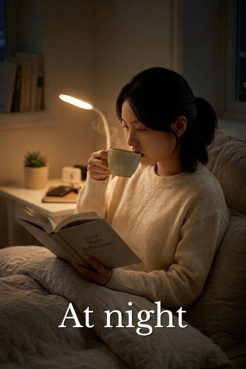 Drinking Brown Rice Tea at night