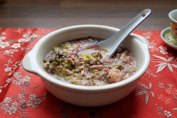 Healthy Broccoli and Chicken Brown Rice Congee